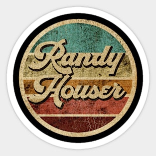 Tanatoraja, circle retro faded Randy Houser Sticker